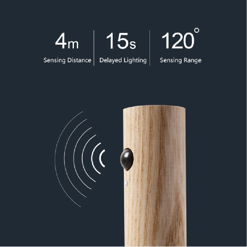 LED USB Magnetic Wood Night Light with Motion Sensor - bliblikishop
