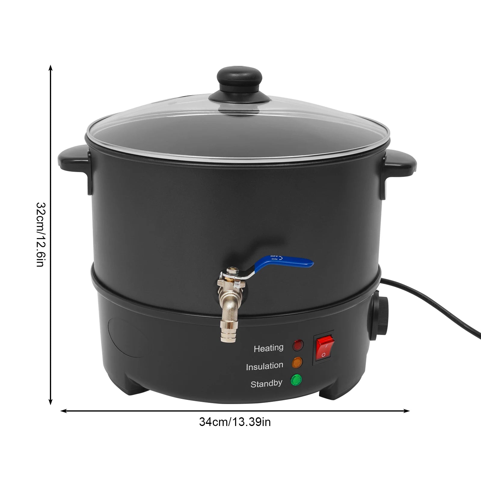 8/10L Wax Melter DIY Candle Making Kit Electric Wax Melting Pot Household and Commercial WaxHeater 122~212 ℉ Temperature Control - bliblikishop