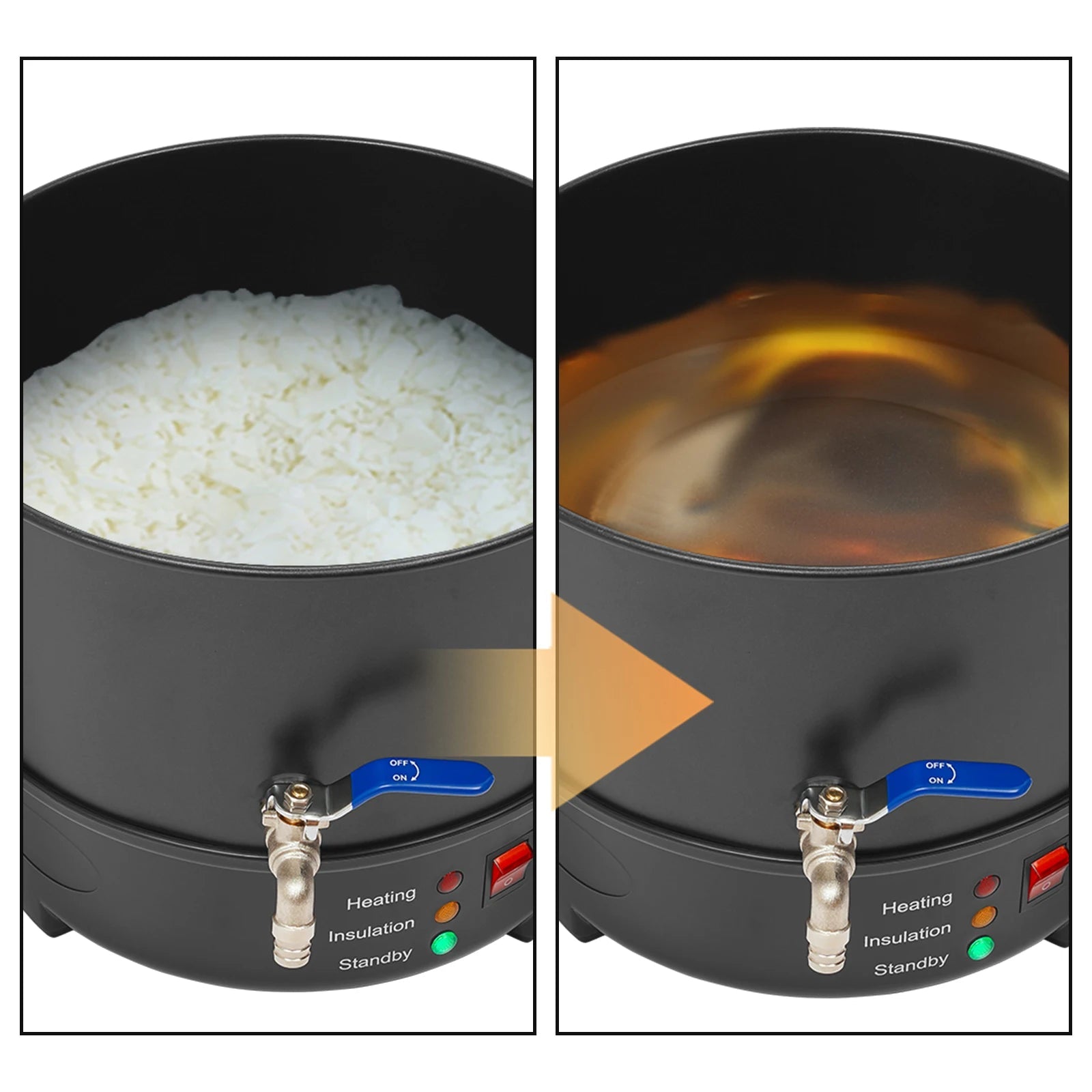 8/10L Wax Melter DIY Candle Making Kit Electric Wax Melting Pot Household and Commercial WaxHeater 122~212 ℉ Temperature Control - bliblikishop