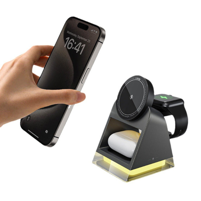 Magnetic Three-in-one Wireless Charger - bliblikishop